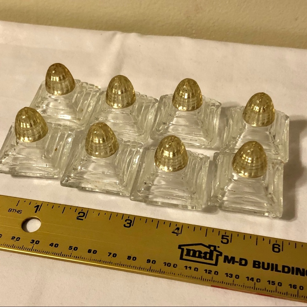 Vintage Irving Rice pyramid art deco individual salt and pepper shakers